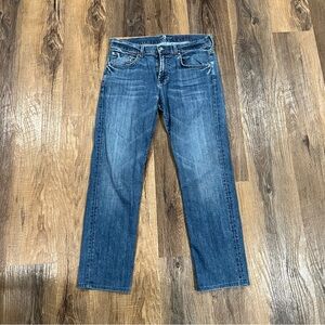 7 For All Mankind Blue Denim Jeans Mens 33x30 The Straight